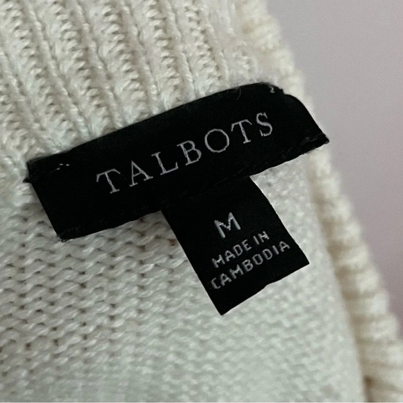 Talbots • Cream Ivory Mock Neck Sweater - Picture 4 of 4